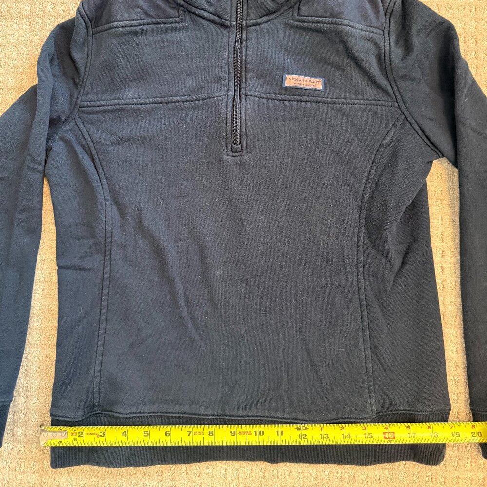 Vineyard Vines Women's Pullover Quarter Zip - Navy, Size M - Picture 3 of 6